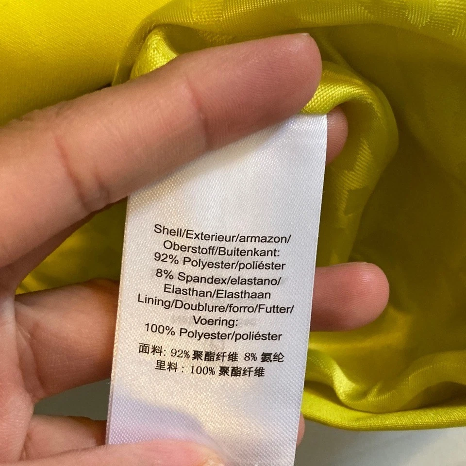 Chaqueta Blazer DKNY Amarillo Neón Verde Doble Pecho Talla 18 W Foto 3 de 4