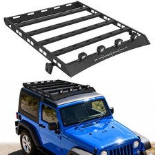 Roof Rack Cargo Basket W4x Lights For 1997-2006 Jeep Wrangler Tj Hardtop 600lbs