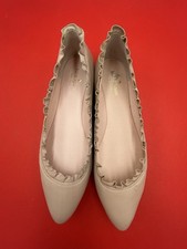 Kate Spade Light Pink Leather Ruffle Women  s Flats, Size 8M. 2L