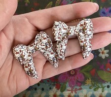 2 Pce BOW Shaped Silicone Focal Beads HELLO KITTY Print DIY Pens Keychains