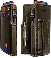 Men Wallet,with Money Clip Coins Pocket ID Window,Slim Front Pocket RFID Bloc...
