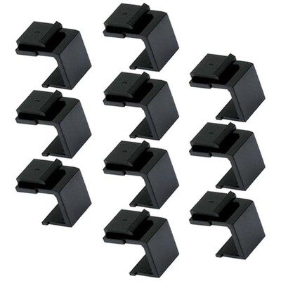 10 Pcs Blank Keystone Jack Snap-in Insert Filler For Wall Plate Faceplate Black