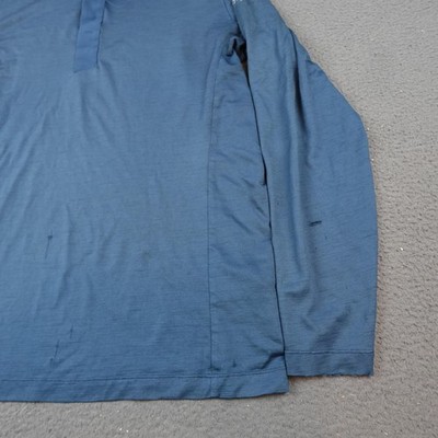 Arcteryx A2B LS Polo Shirt Mens Medium Blue Long Sleeve