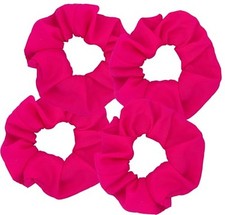 Pink Scrunchies, Hot Pink Hair Accessories, Colorful Scrunchie, Hair