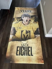 Vegas Golden Knights Jack Eichel Street Banner Game Used 2023 79x34 Nhl Stanley 