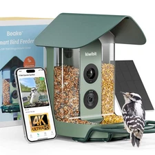 Beako™ Bird Feeder with 4K Solar Powered for Outdoors - UHD Live Stream for B...