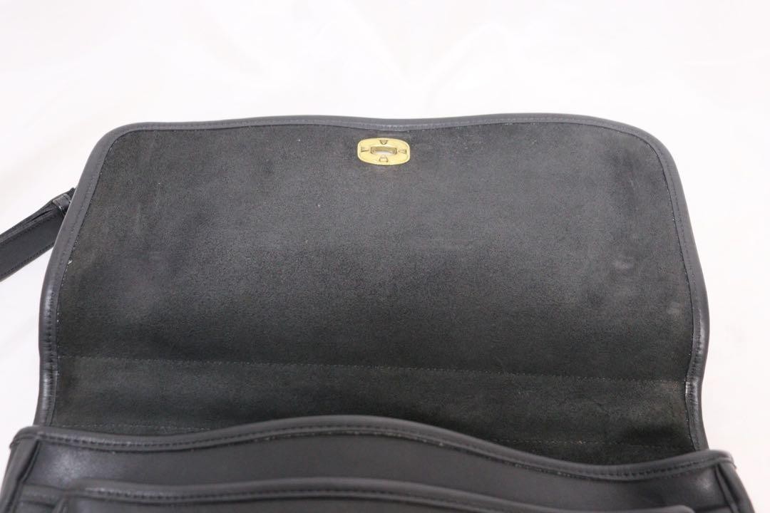 Rare Vintage Old COACH 5181 Black Leather 2way Business Bag with