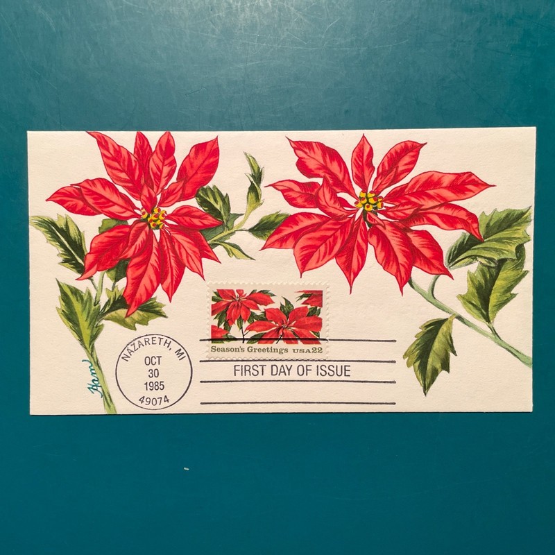 Lois Hamilton, Christmas FDC, Cat. #2166 Hand Painted, #229 of 258