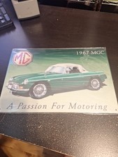 1967 MGC A Passion for Motoring Metal Tin Sign 8" x 12" Classic Car Decor
