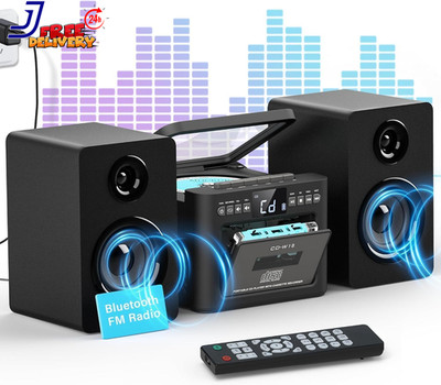 Stereo System for Home with Boombox CD and Cassette Player Combo 40W Home Stereo