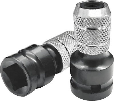 2 Pcs 1/2 In Square Drive to 1/4 Inch Hex Female Socket Adapter Converter Chuck