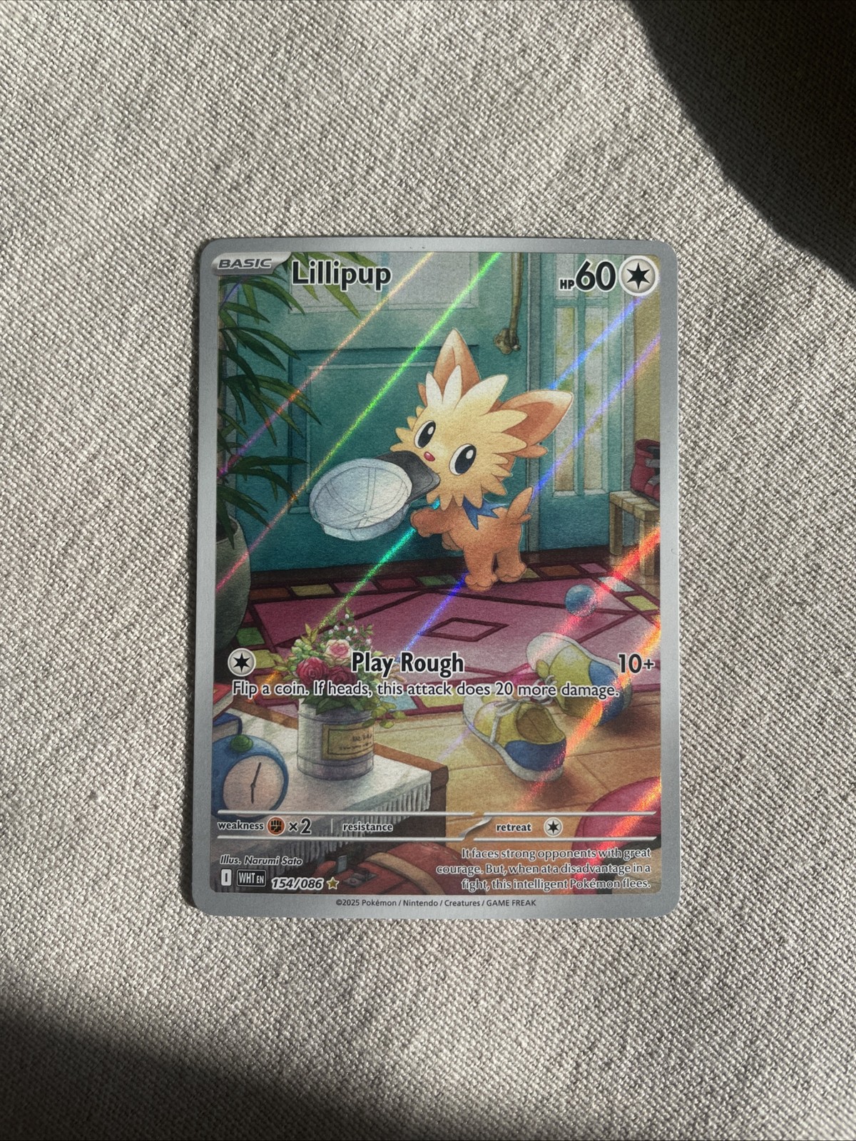 Lillipup 154/086 Illustration Rare - White Flare - Pokemon TCG - NM