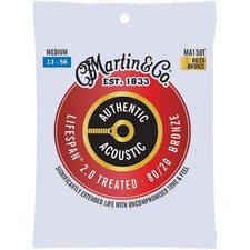 Martin MA550T Authentic Lifespan 2.0 Medium Coated A/G Strings, 13-56