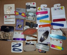 Vtg Lot 16 Hair Barrettes Claire's, Unbranded, Various Sizes, Shapes, And Colors