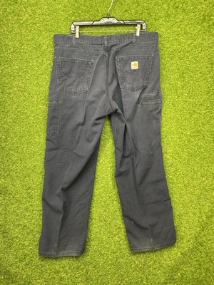 Carhartt FR Pants Mens 38x30 Dark Navy Blue Flame Resistant Canvas