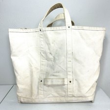 Vintage 1940s Coal Bag Lineman Tote Riveted Standup Heavy Canvas Utility Tool