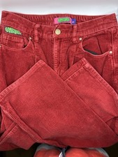 Empyre Pants Women Size M Red Tori 90s Corduroy Skate Jeans Retro Y2K Baggy