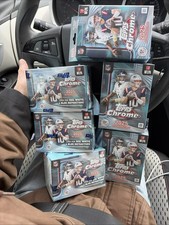 3 HANGER + 3 BLASTER 2025 Topps Chrome Football Box Lot NFL In Hand Free Ship