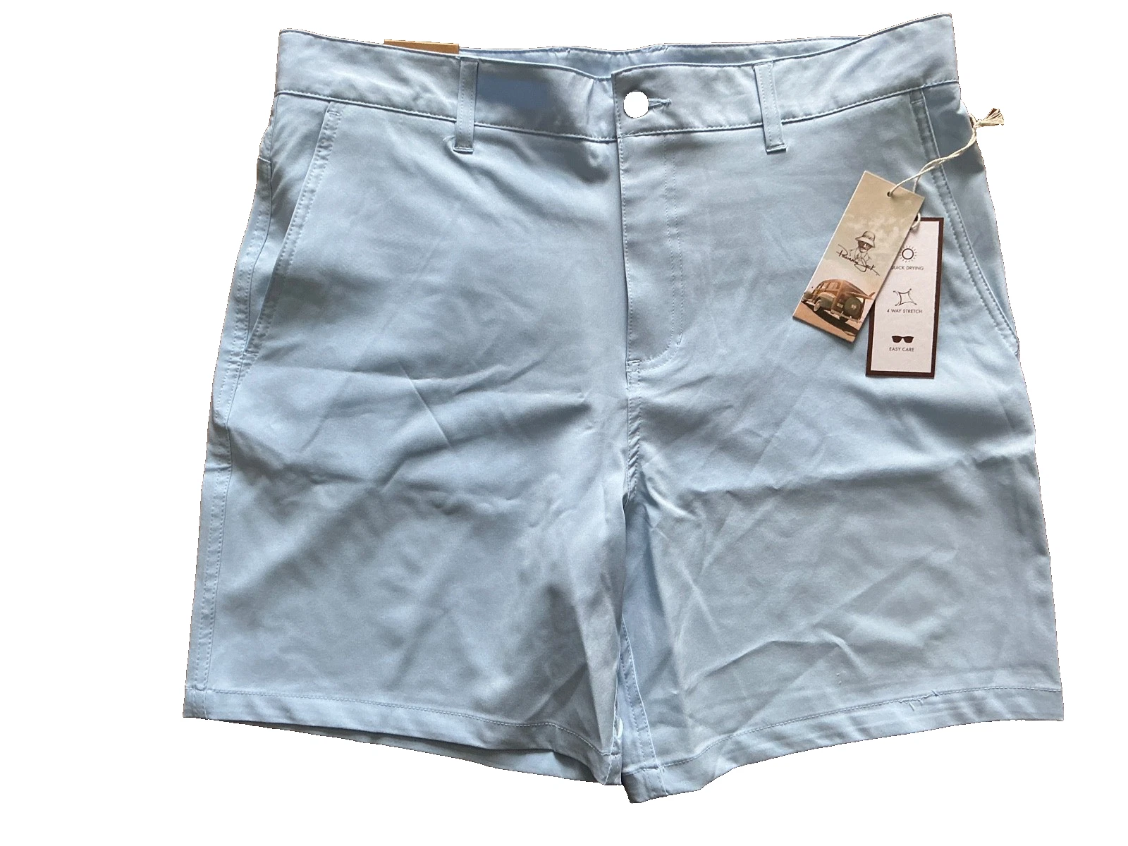 PANAMA JACK Light Blue HYBRID Quick Dry SHORTS - Mens Size 36 - 7” Inseam