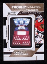 2018-19 O-Pee-Chee Manufactured Trophy Winners Corey Crawford #P-22 Patch 0c3