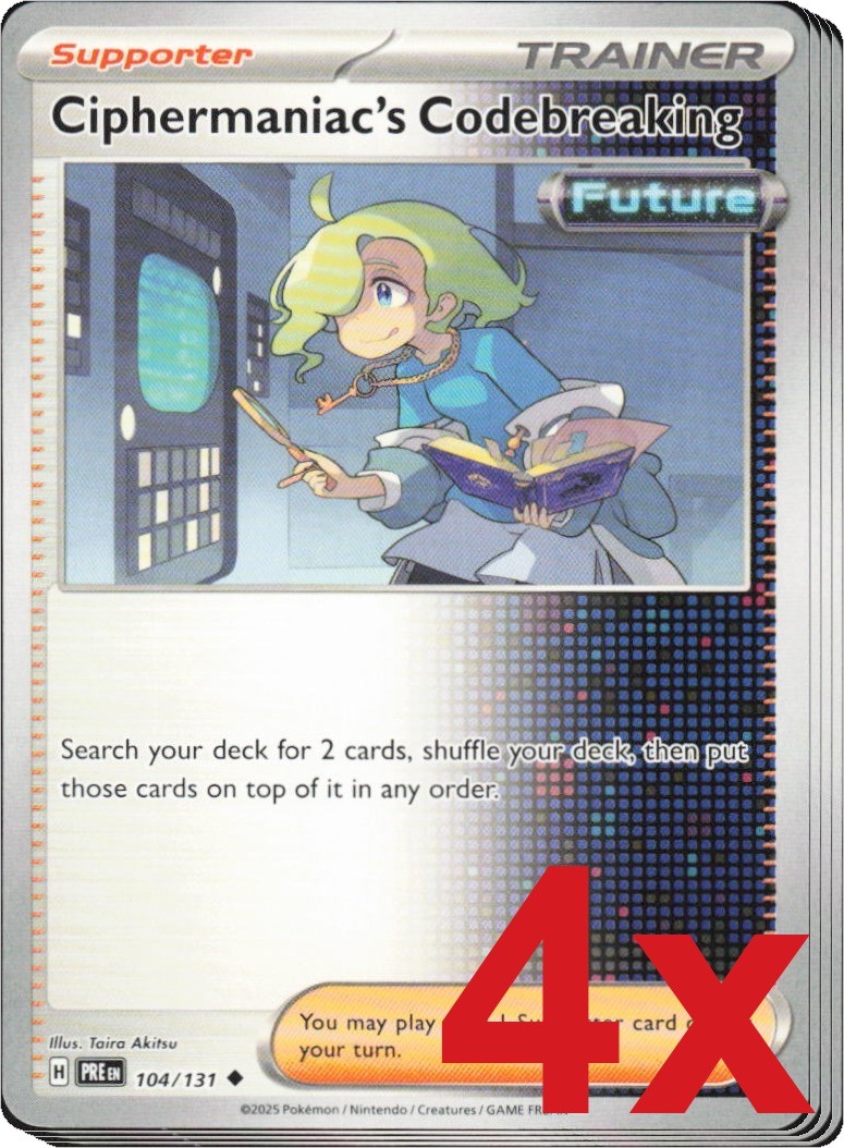 4x Ciphermaniac's Codebreaking 104/131 PTCG Playset SV: Prismatic Evolutions