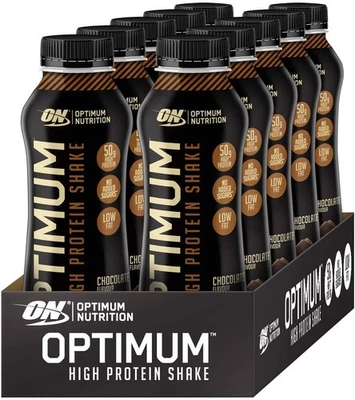Optimum Nutrition Optimum High Protein Shake RTD'S 10x500ml Ready to Drink CASE
