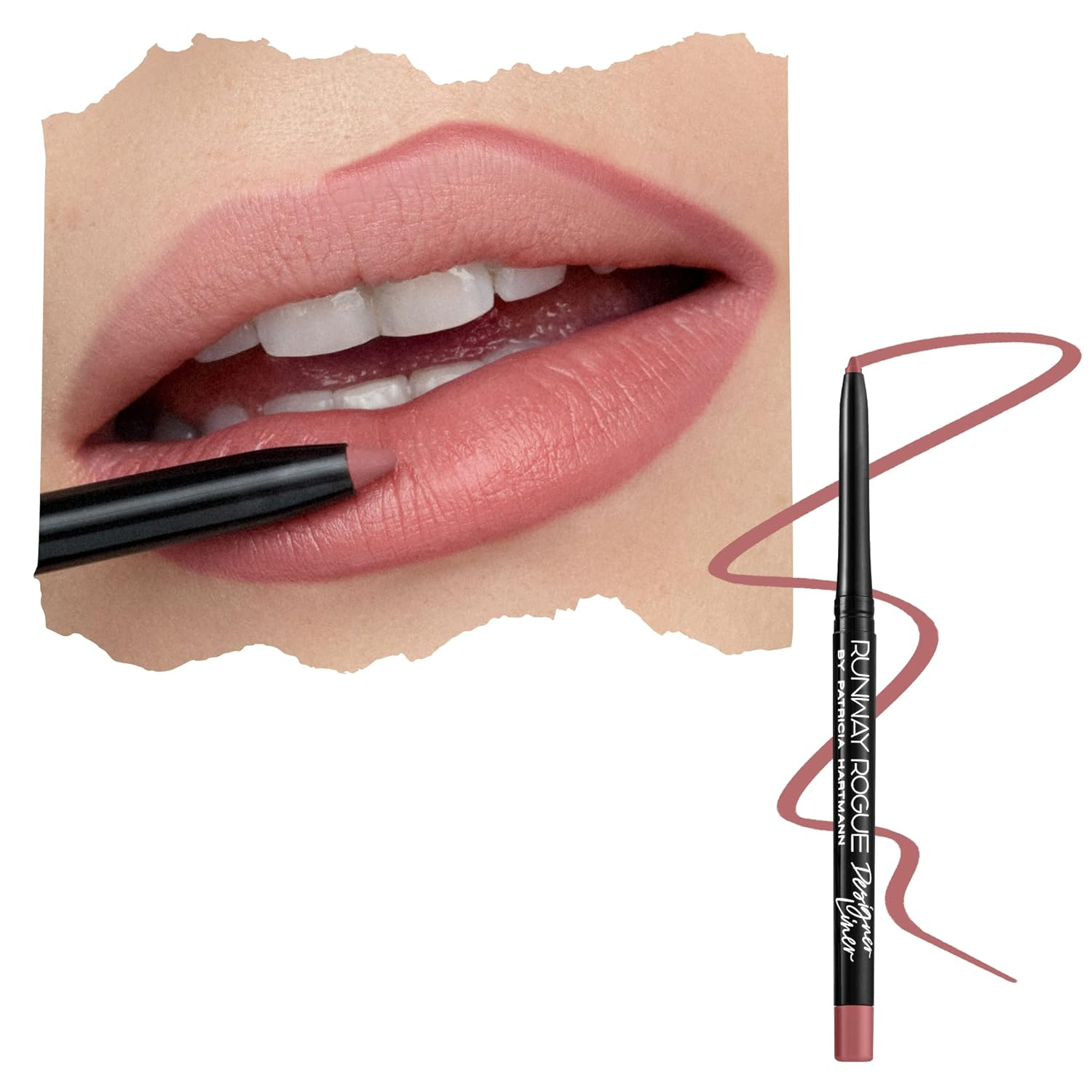 Matte Soft Pink-Mauve Designer Lip Liner Pencil for Longwear Definition