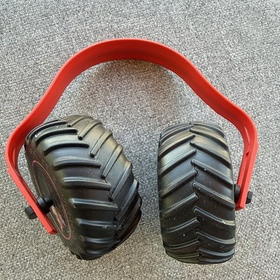 Official Monster Jam Souvenir Ear Muffs - Tire Shaped Kids Hearing Protection
