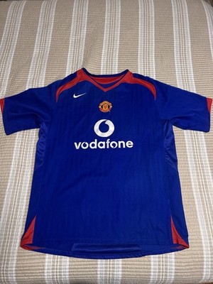 Vtg Y2K Nike Manchester United 90 Blue Soccer Jersey