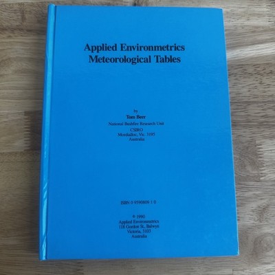 Applied Environmetrics Meteorological Tables Tom Beer 1990 Data Science CSIRO