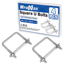 4pcs Square U-bolts 2-12 Inch Inner Width M8 X 65 X 80mm 4pcs Square U-bolts 2-12 Inch Inner Width M8 X 65 X 80mm