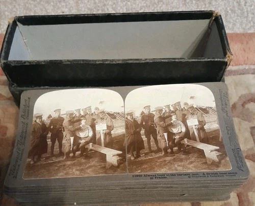 31 British WW1 Military Real Photo Stereoview Cards By Underwood & Underwood