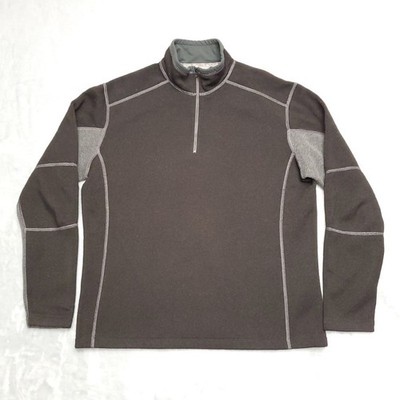 Kuhl Revel Sweater Jacket Men XL Black Kashmira Fleece 1/4 Zip Outdoors Gorp