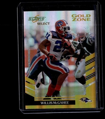 2007 Score Select #177 Willis McGahee Scorecard Gold Zone /50