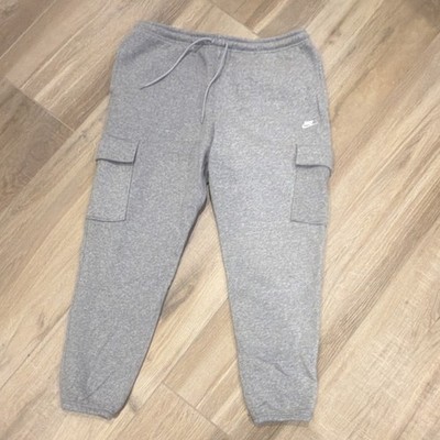 Nike Men's Cargo Jogger Pants Gray XL Tapered Drawstring FN3805-063