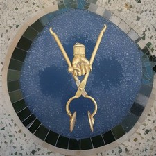 Vintage Victorian Skirt Lifter Hand Sculpture 1876