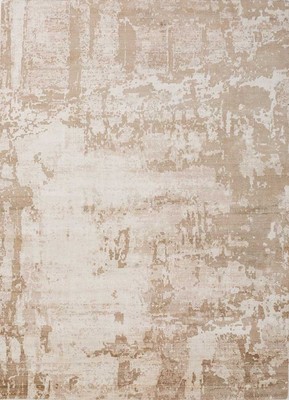 New Design Luxury Hand Loom Viscose Rug Color Tan/White Handmade Carpet Rug