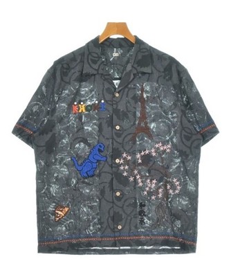 KHOKI Casual Shirts Gray(Patterned) 3(Approx. L) 2200717231058