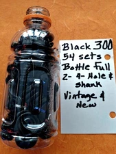 54 BUTTON SETS~BLACK TONES~BOTTLE FULL~300 Total Ct~ SIZES sm -1.25"~all Types