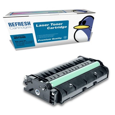 Refresh Patronen schwarz 407246 Toner kompatibel mit Ricoh Druckern