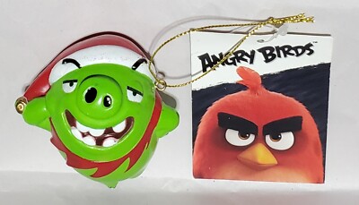 Kurt Adler - Rovio - Angry Birds Christmas Tree Ornament 2017 - Green Flying Pig