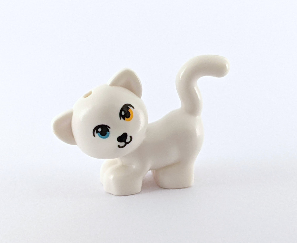 Lego Friends White Kitten - Brand New Lego Part - Minifigure Scale