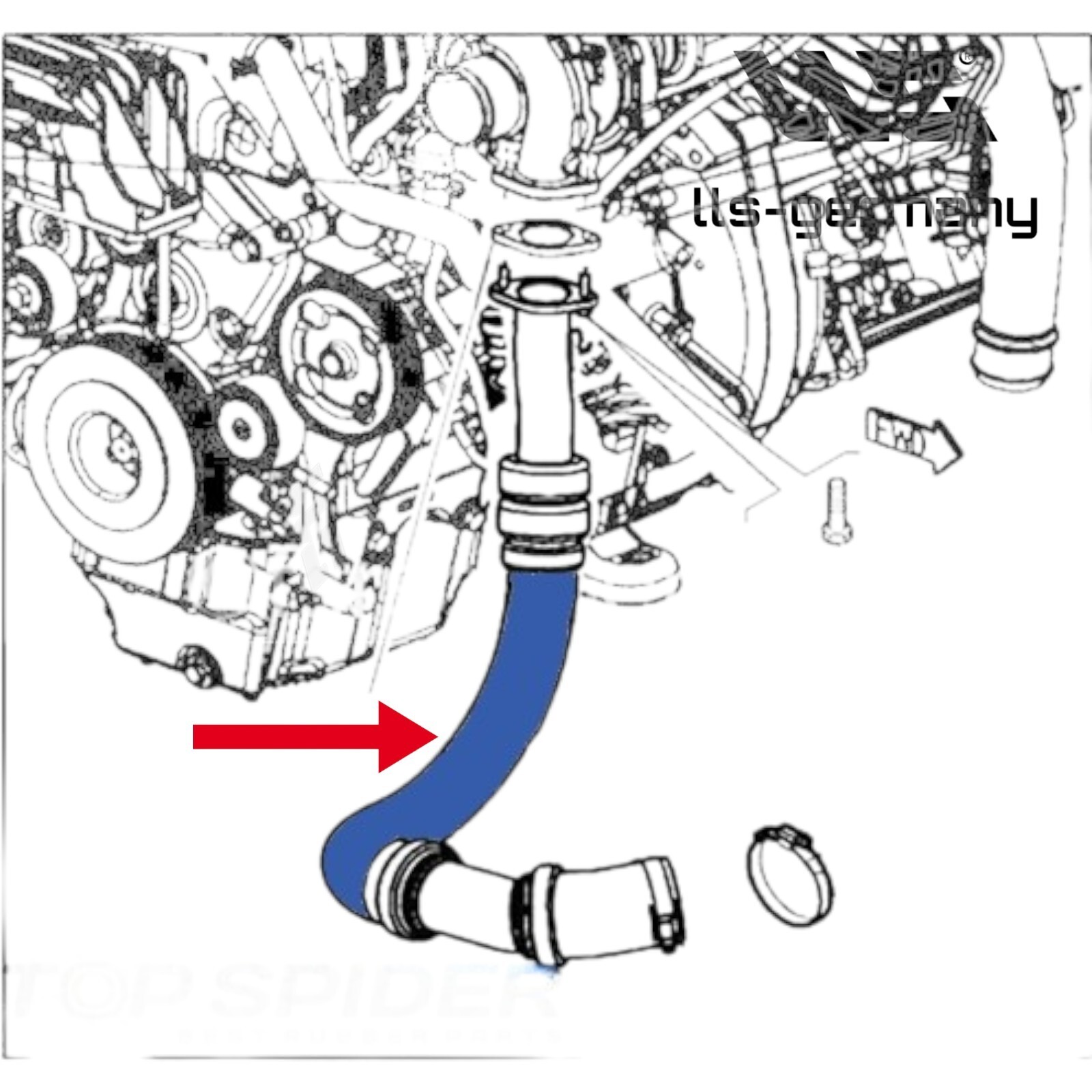 Turbo Hose Charge Air Hose For FIAT FREEMONT 2.0 JTD K68081101AB
