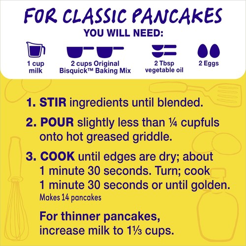 (6 pack) Betty Crocker Bisquick Pancake and Baking Mix, Original, 20 oz Box - Picture 6 of 9