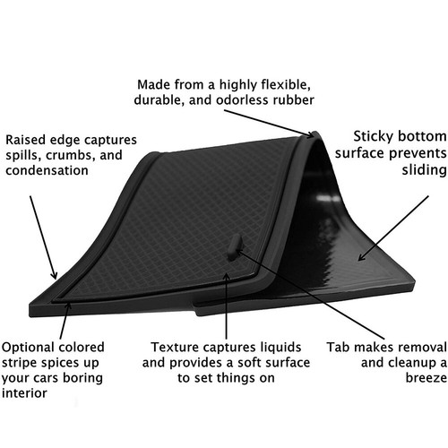Rubber Gate Slot Mats Non-slip Cup Holder Pad Fits Toyota 86 Subaru BRZ 2012-20 - Picture 33 of 33