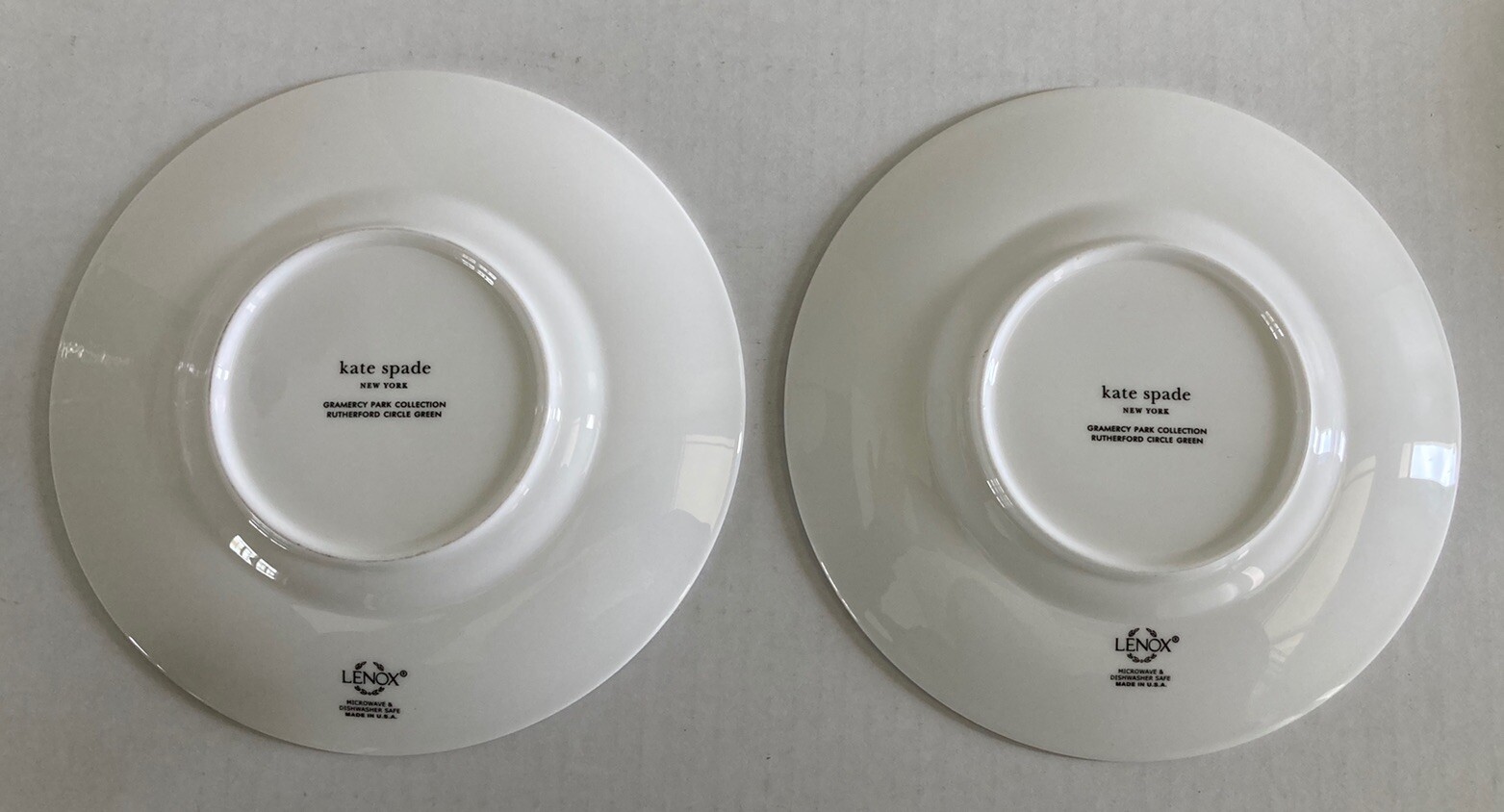 Lenox Kate Spade Plates Rutherford Circle Green Salad Dessert Gramercy