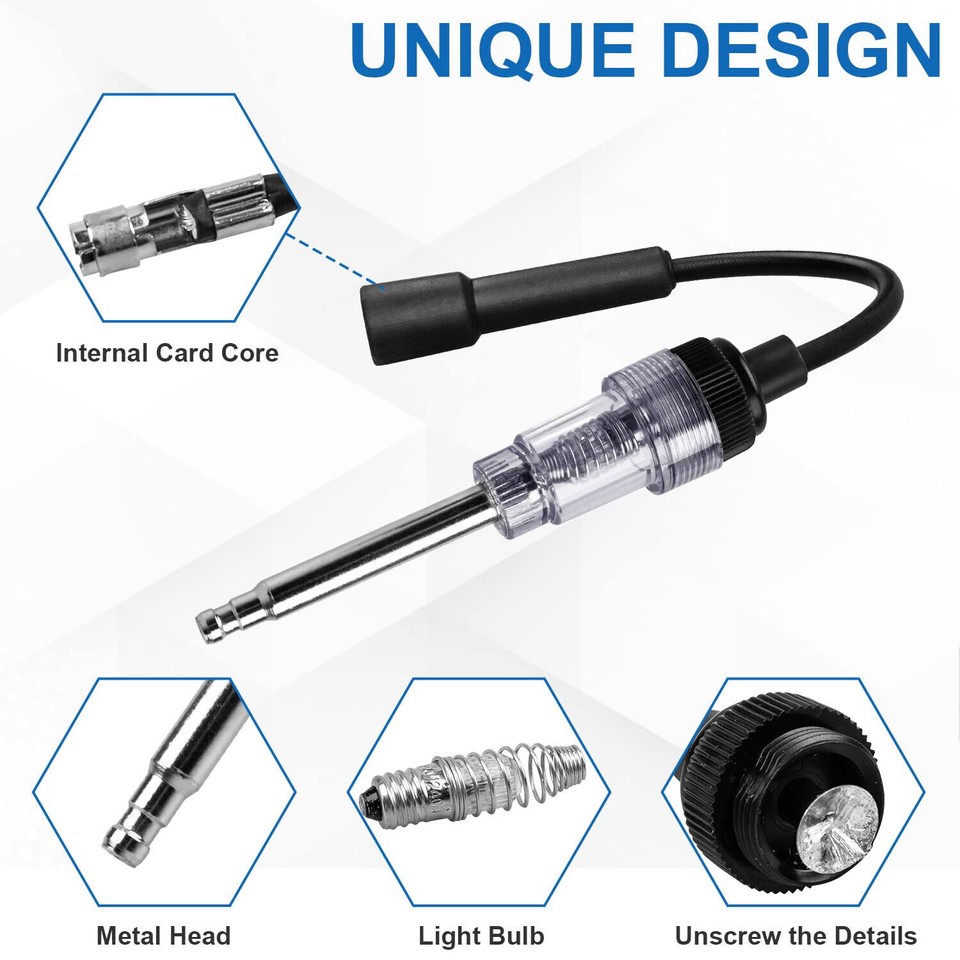 2 Pcs Inline Spark Plug Tester Plug Engine Ignition Tester For Auto