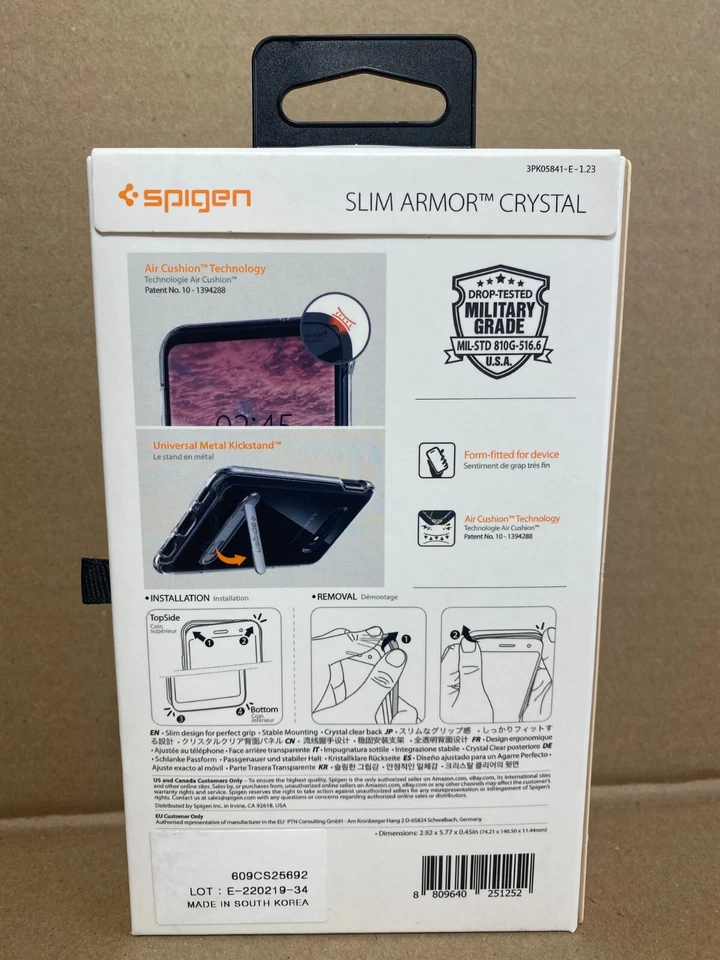 Funda Samsung Galaxy S10e Spigen delgada armadura cristalina vitrina tu teléfono Foto 3 de 3