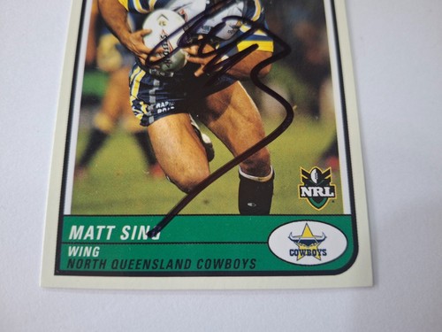 SIGNED 2005 Select NRL Tradition Card 78 MATT SING - NORTH QUEENSLAND COWBOYS - Picture 3 of 9