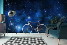 3D Starry Night Wallpaper Wall Mural Removable Self-adhesive Sticker